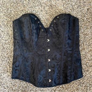 Corset - black with floral